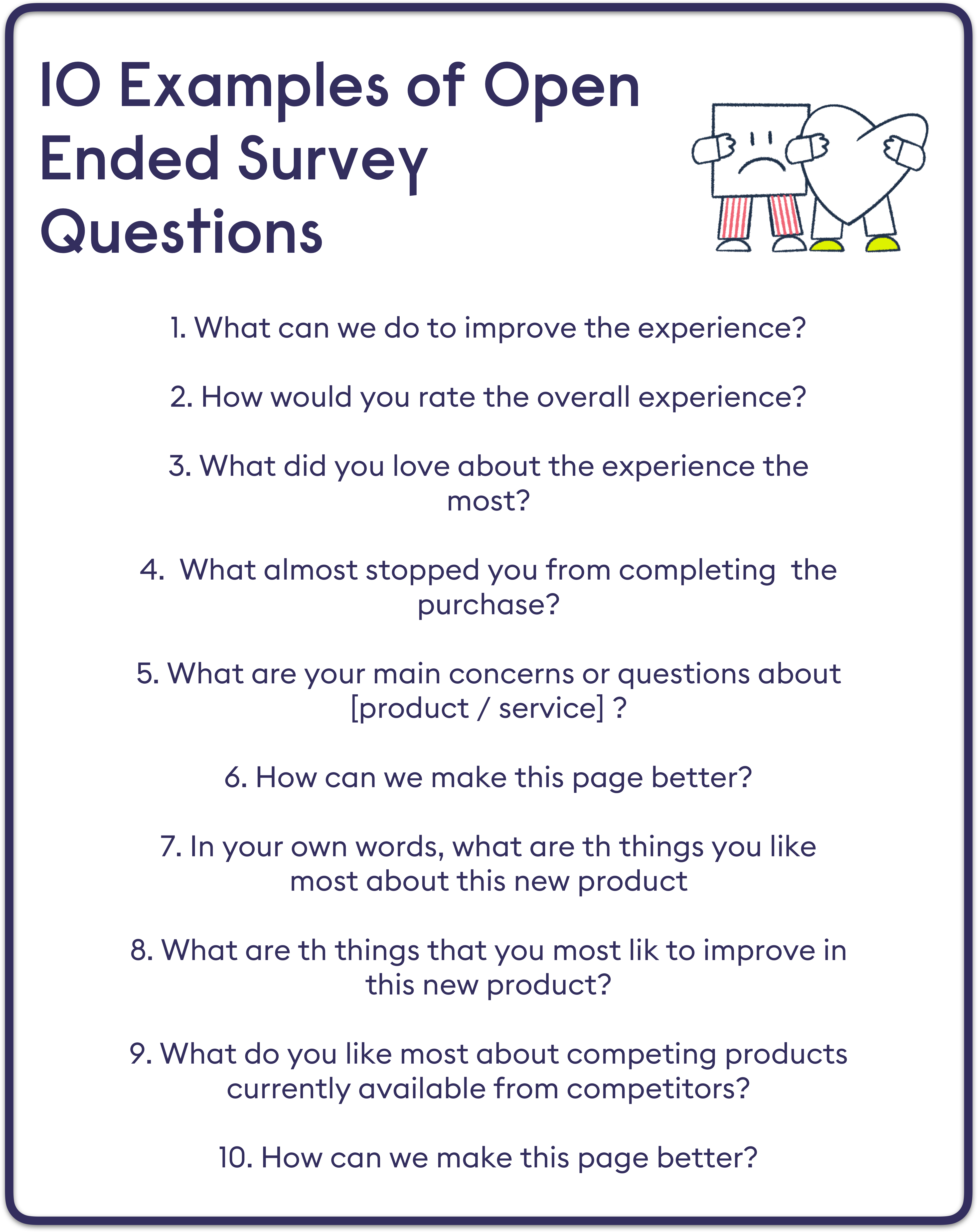 Open Question Questionnaire Examples