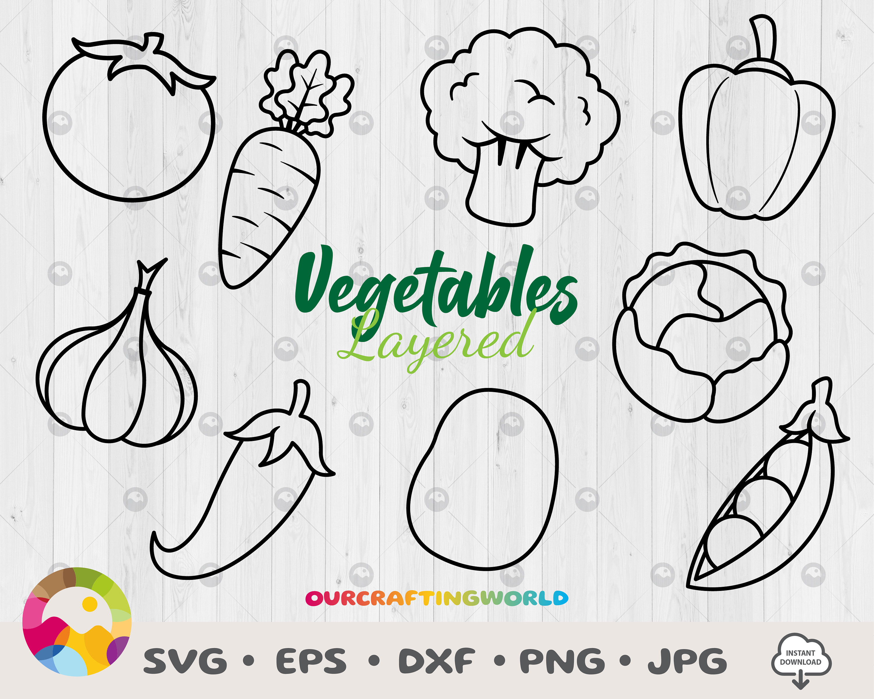 Outline Of Vegetables