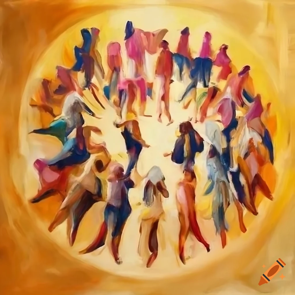 Painting Of People Dancing In A Circle