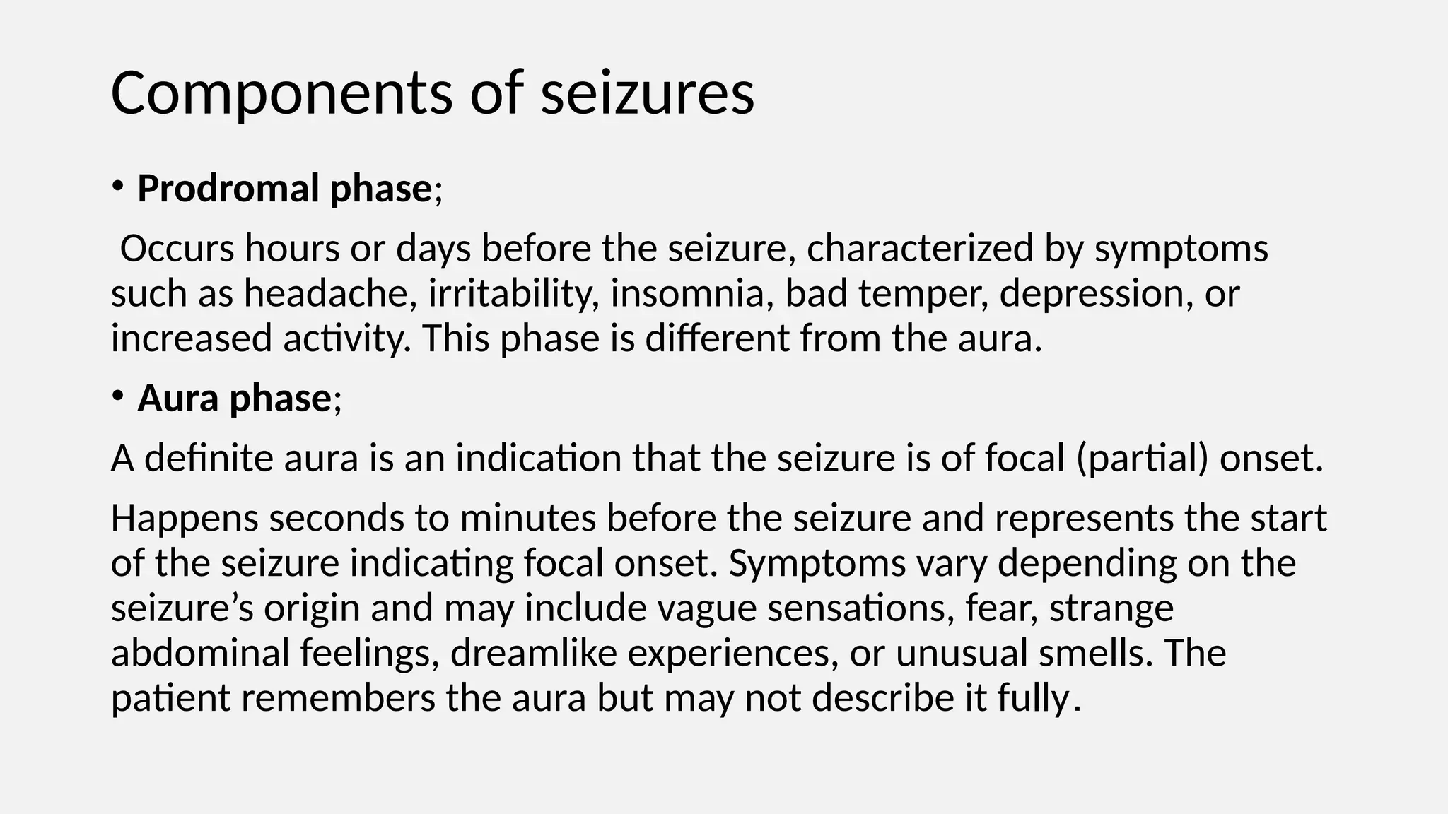 Phases Of Seizures