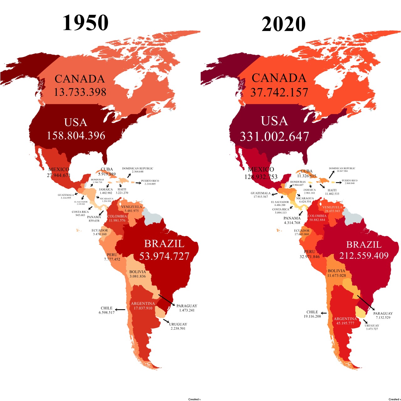 Population Of America In 1950
