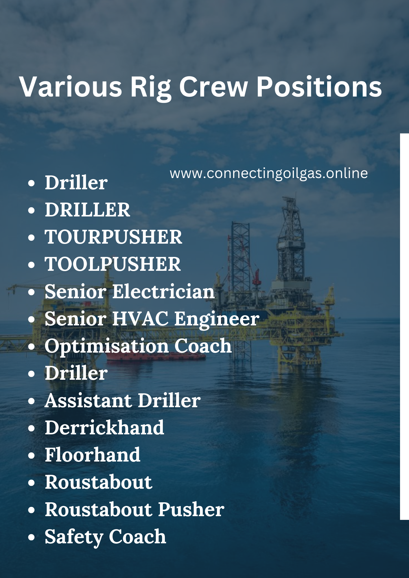Positions On Oil Rigs