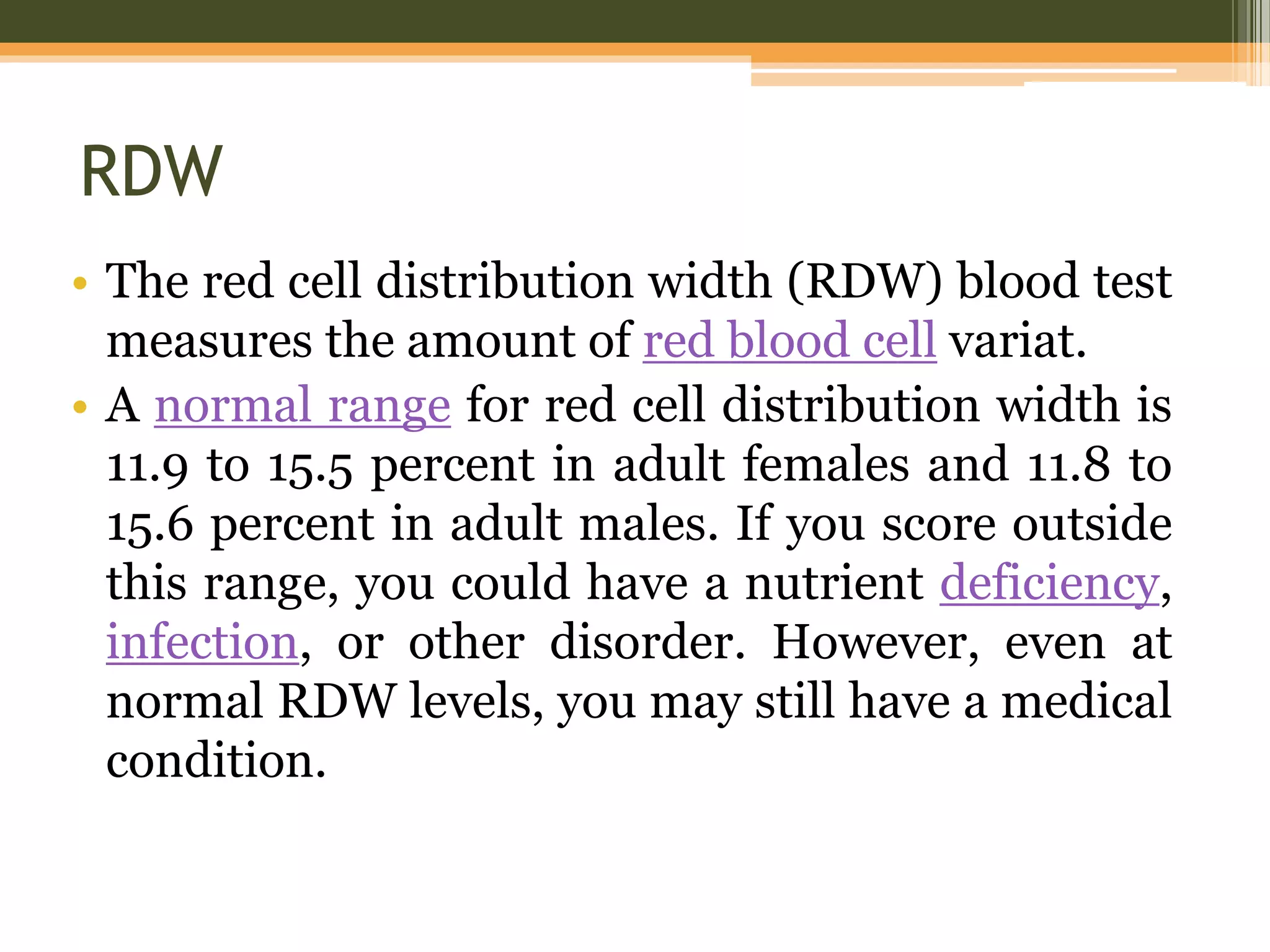 Rdw In Blood Test