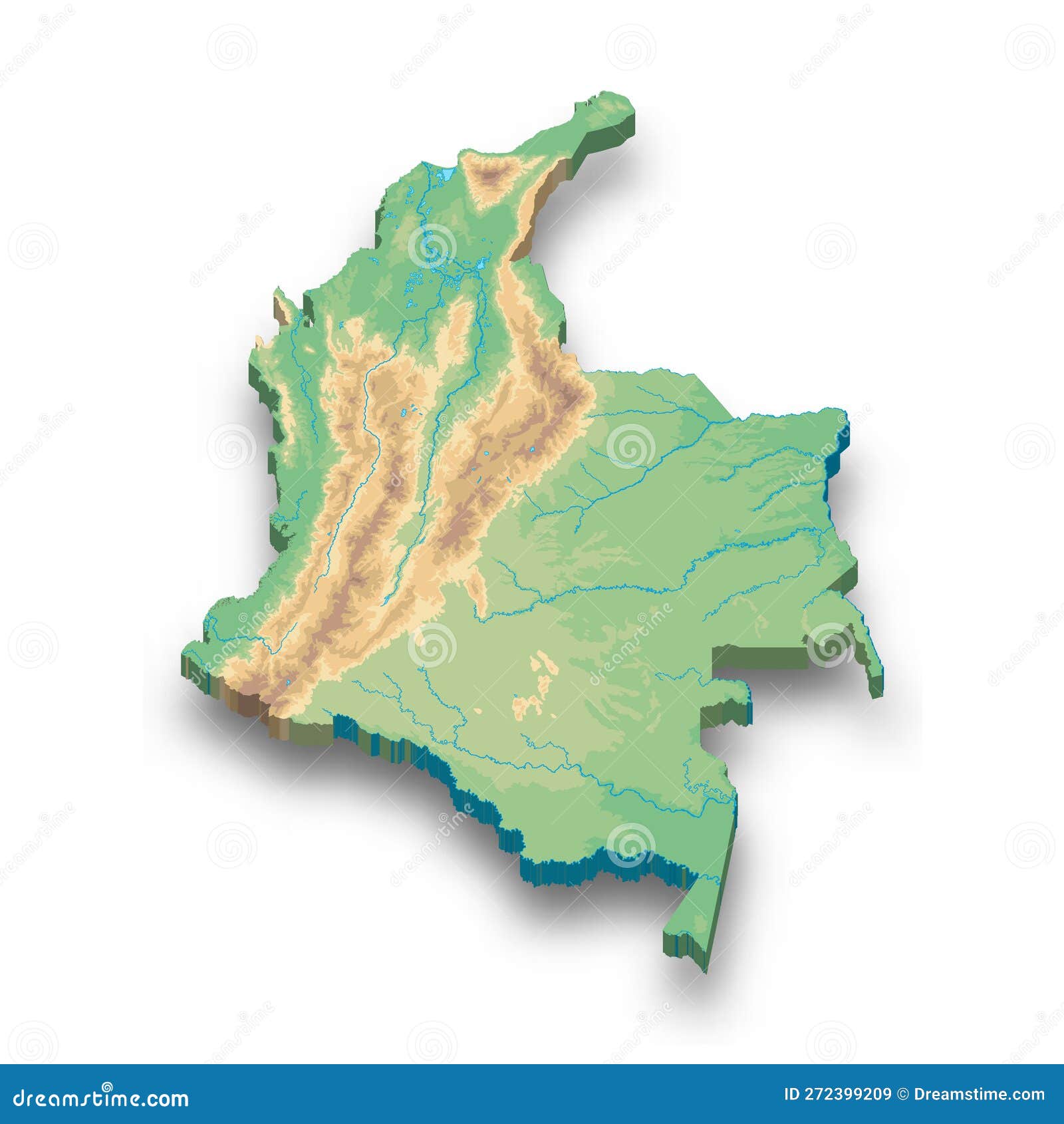 Relief Map Of Colombia