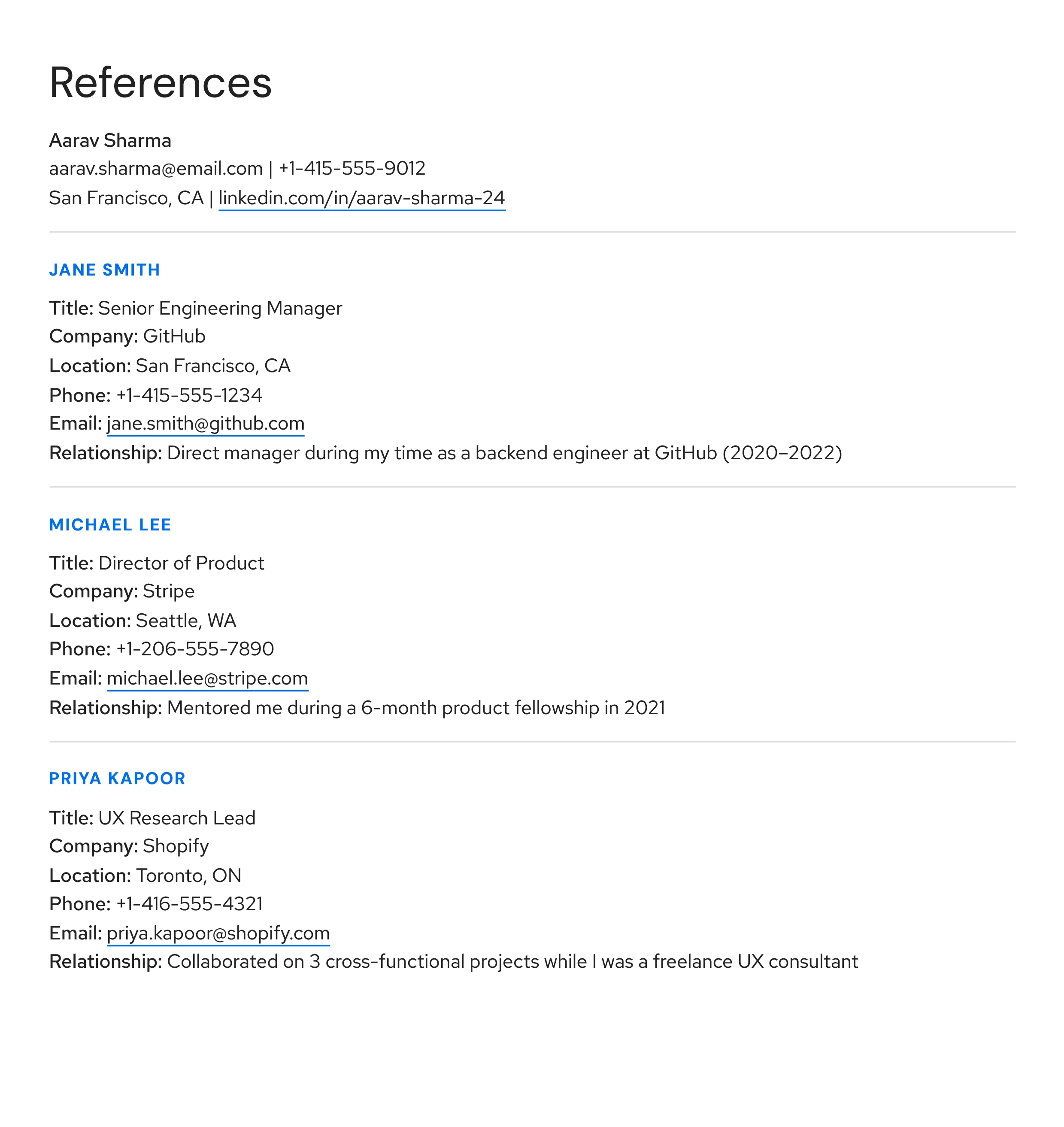 Should A Resume Have References