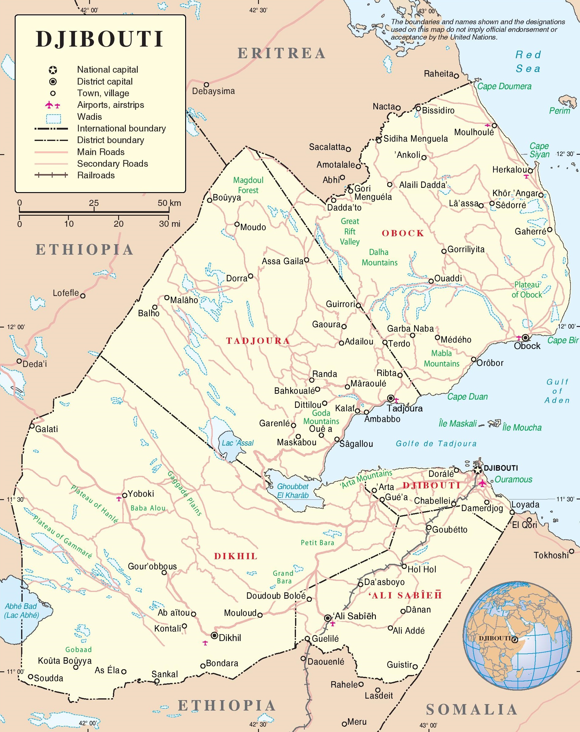 Show Me A Map Of Djibouti