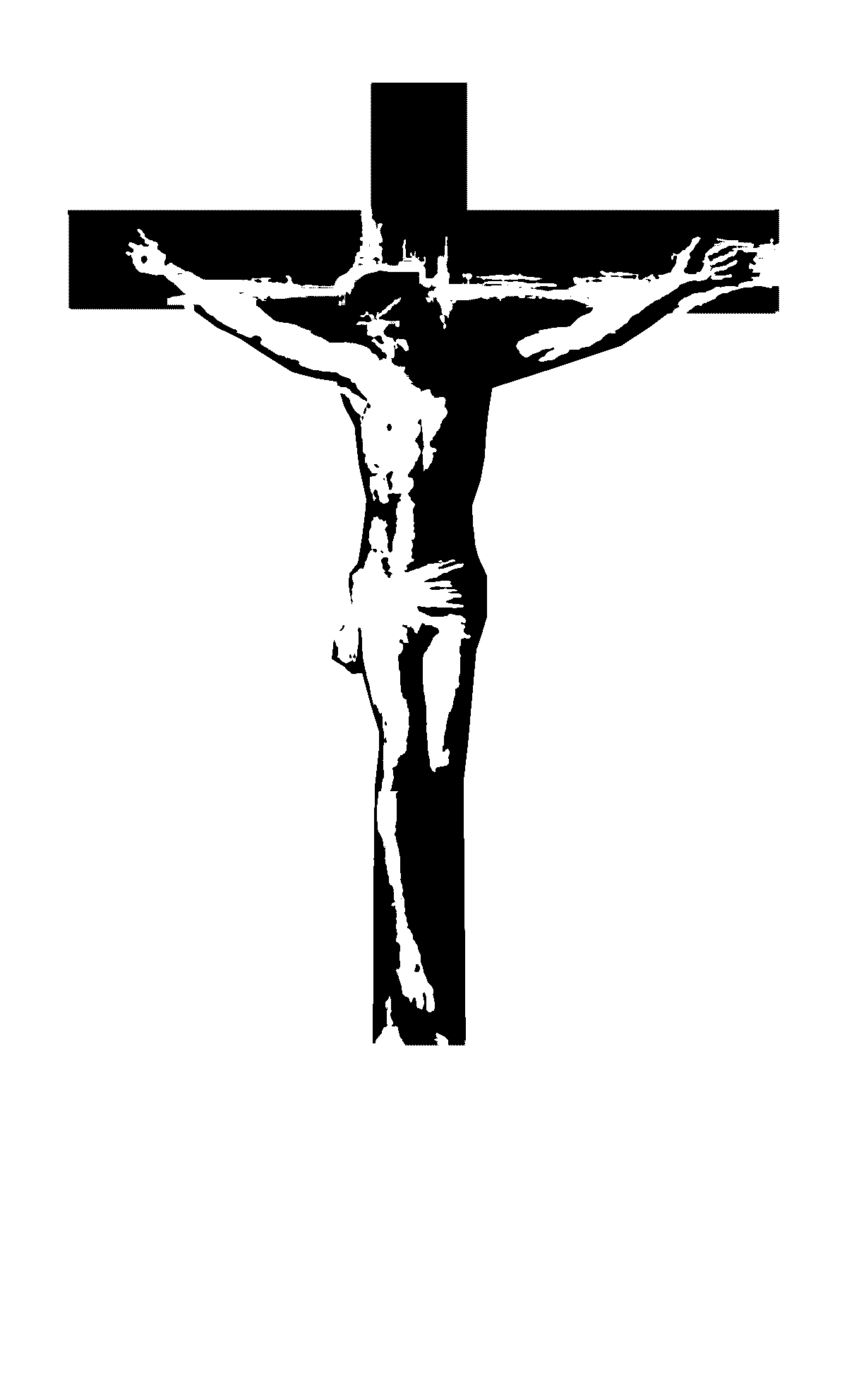 Silhouette Of Jesus On The Cross