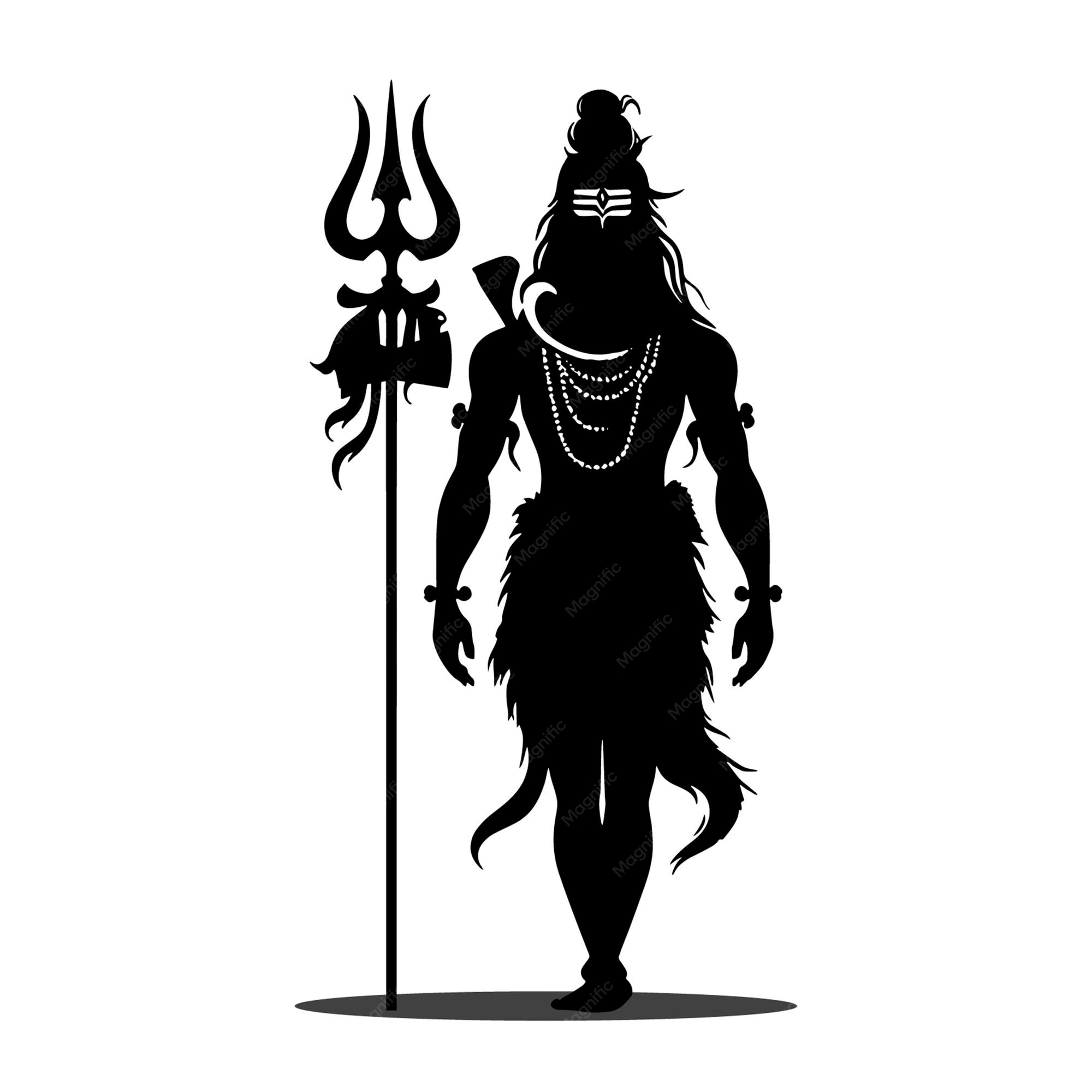 Silhouette Of Lord Shiva