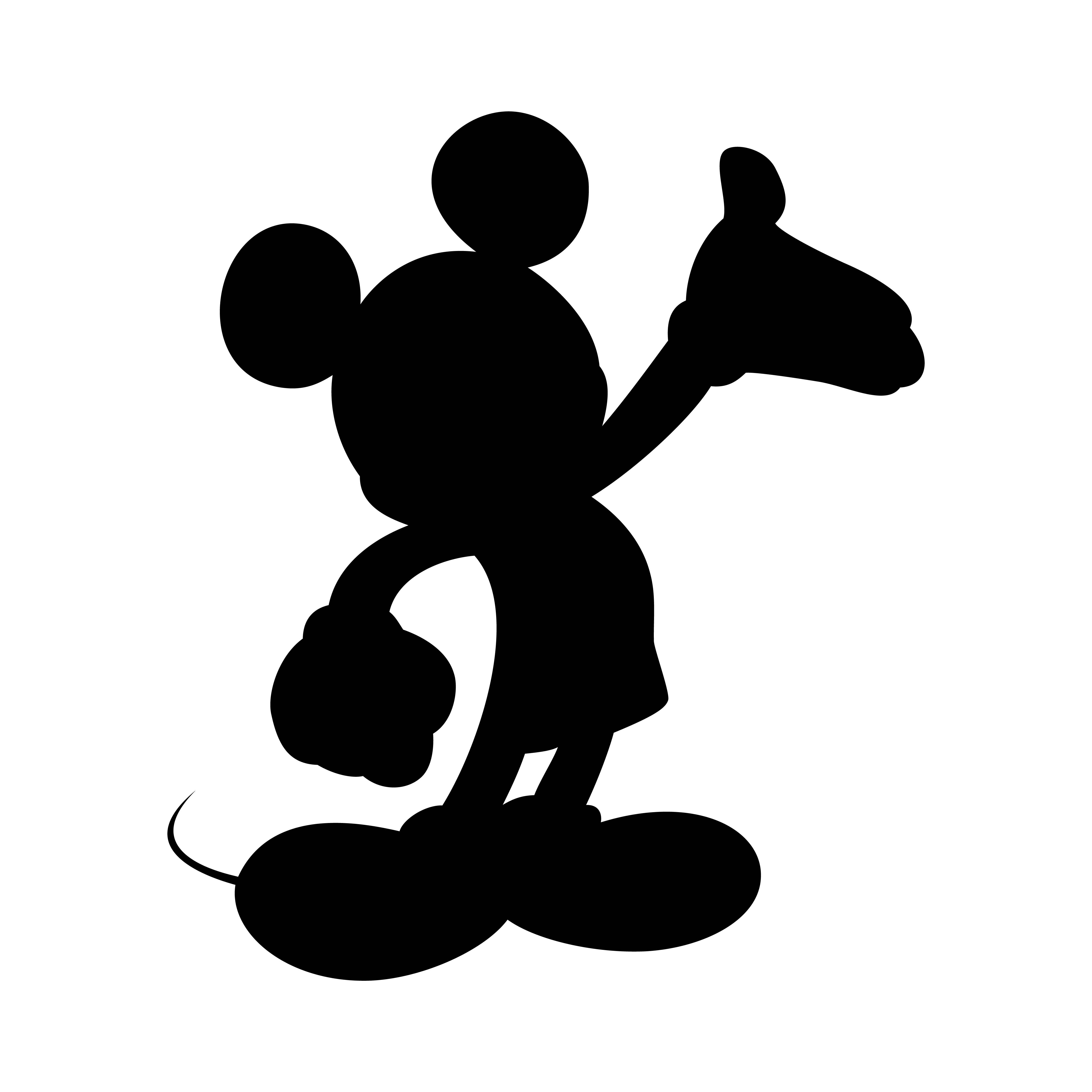 Silhouette Of Mickey Mouse