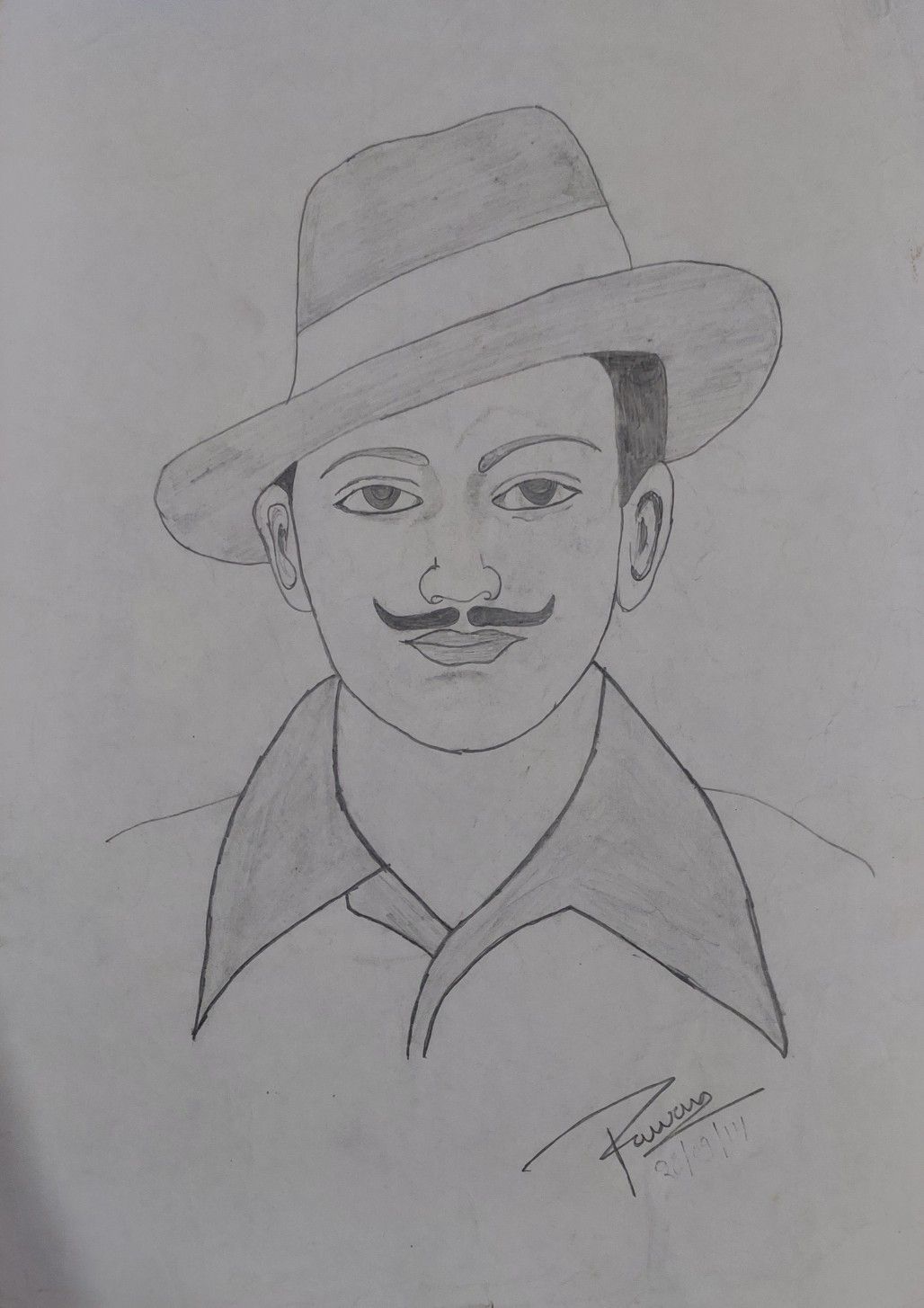 Sketch Of Bhagat Singh