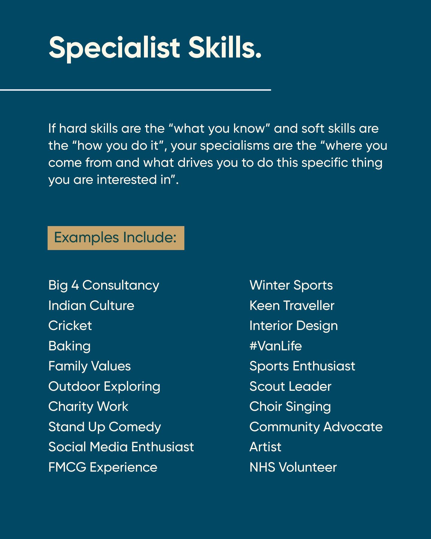 Special Skills For Resume