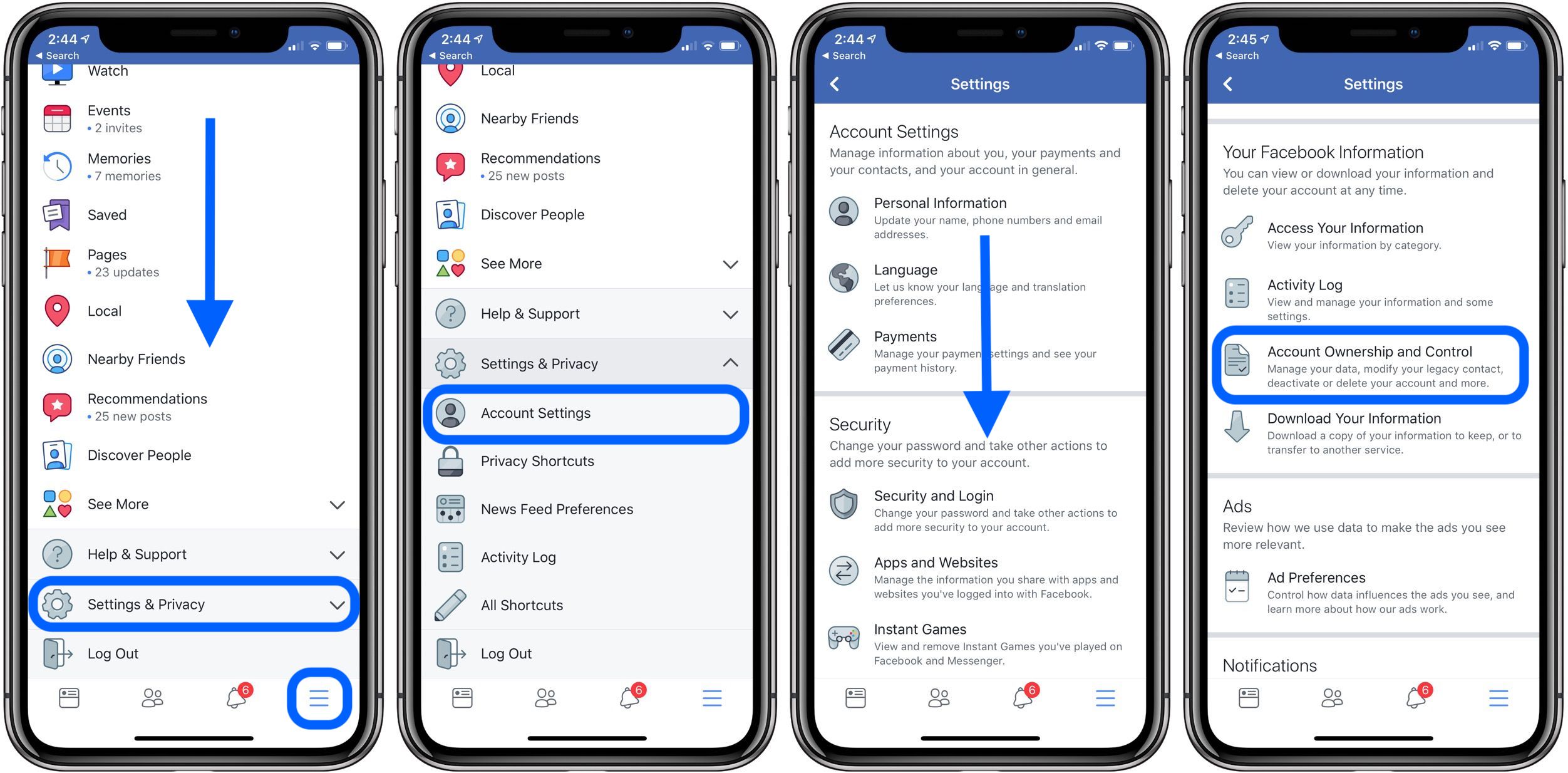 Steps To Delete Facebook Account