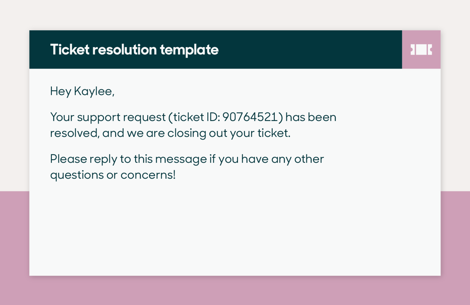Support Ticket Response Examples