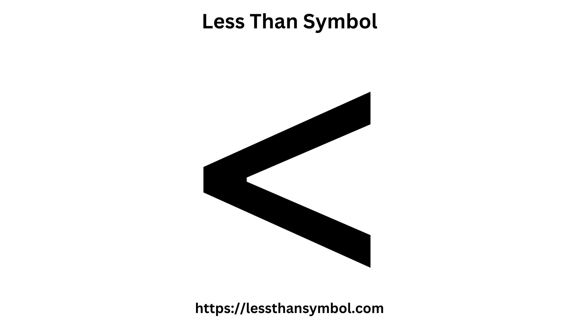 Symbol For Less Than