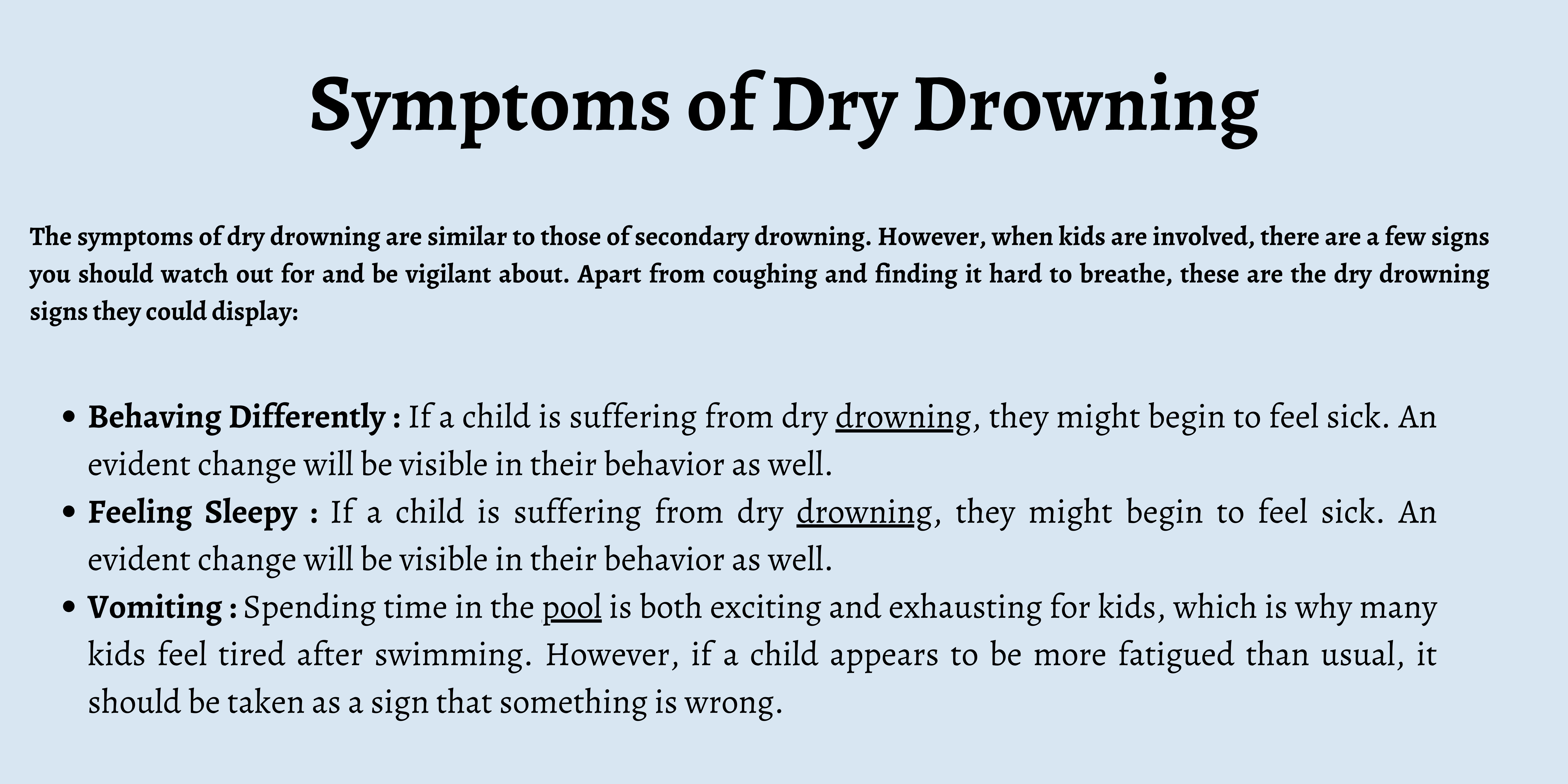 Symptoms Of Dry Drowning