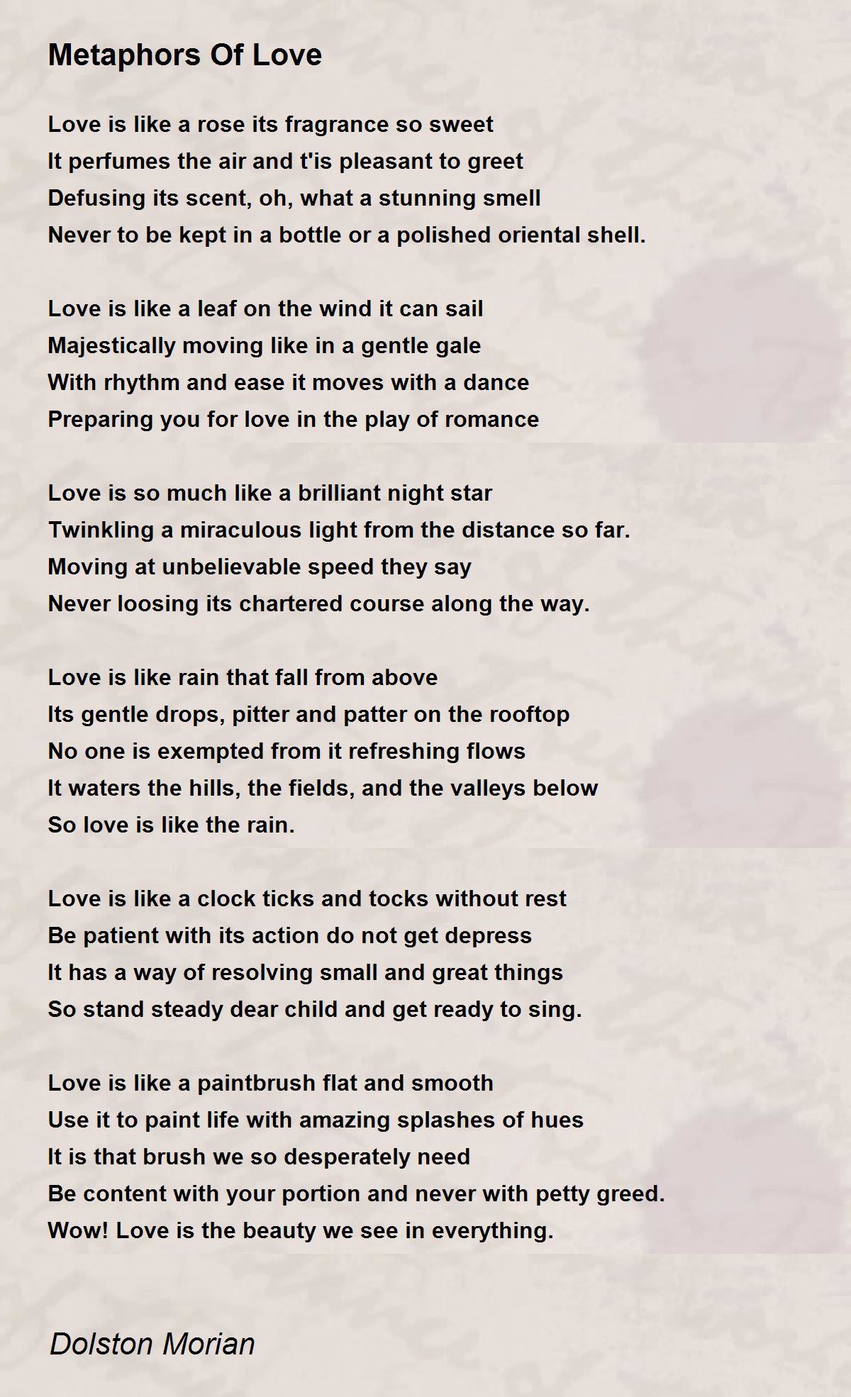 Symptoms Of Love Poem