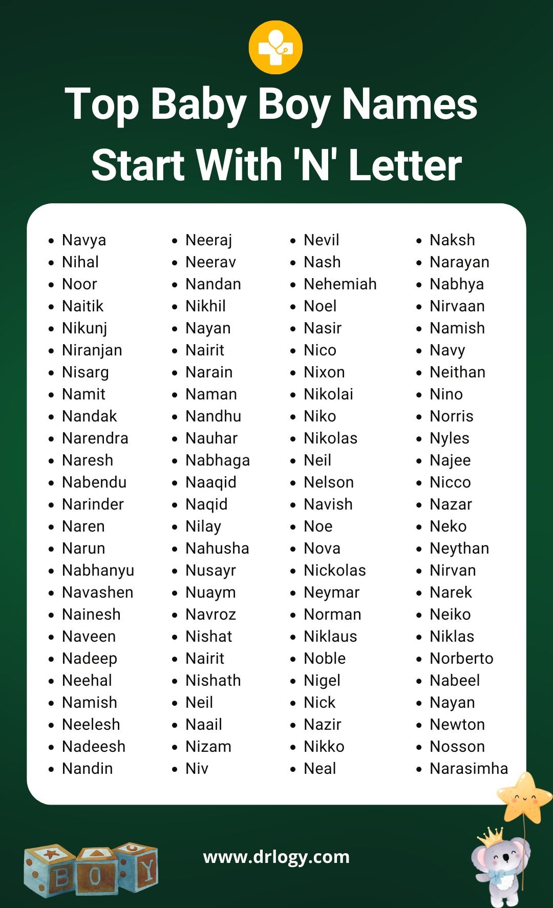 Trendy Boy Names That Start With N