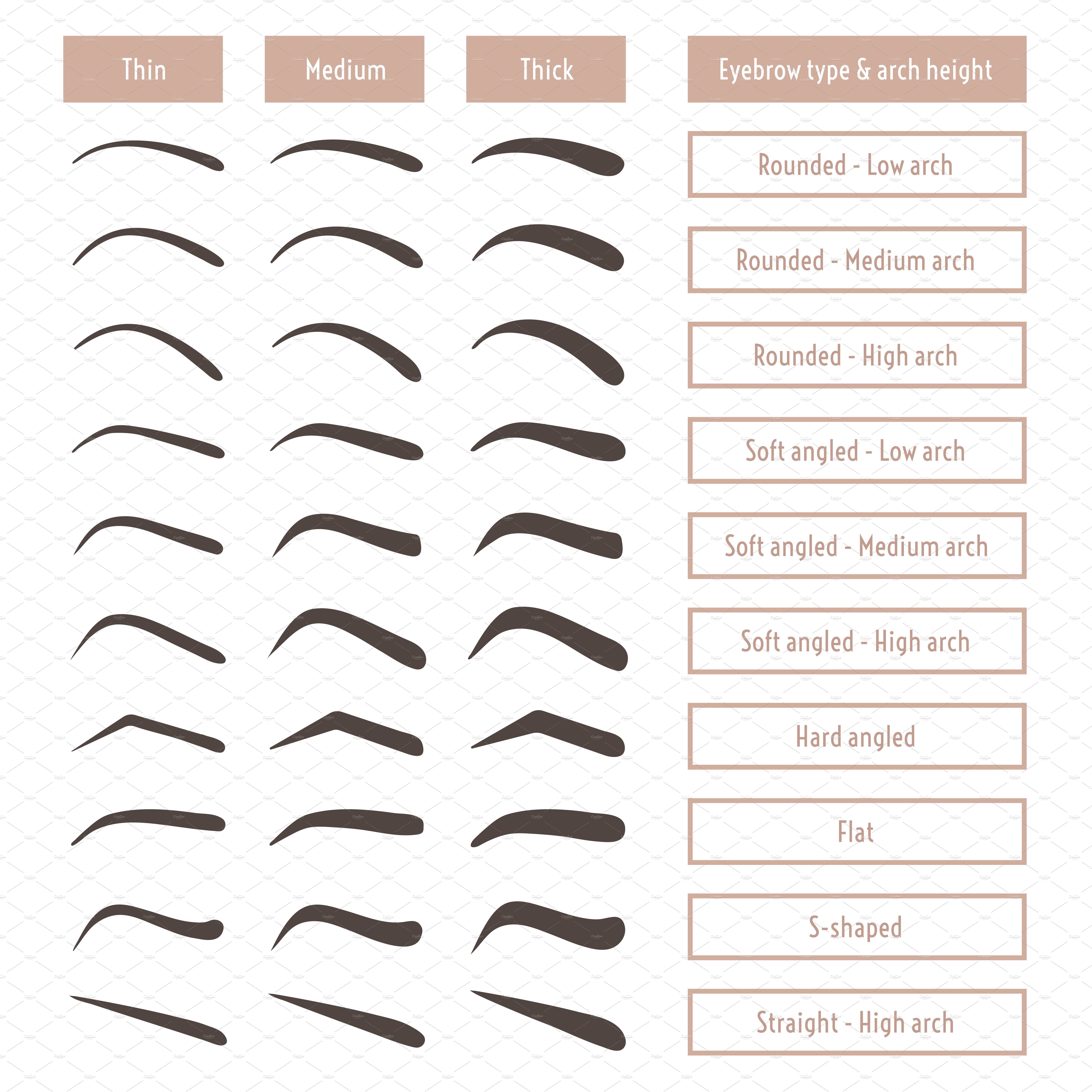 Types Of Eyebrows