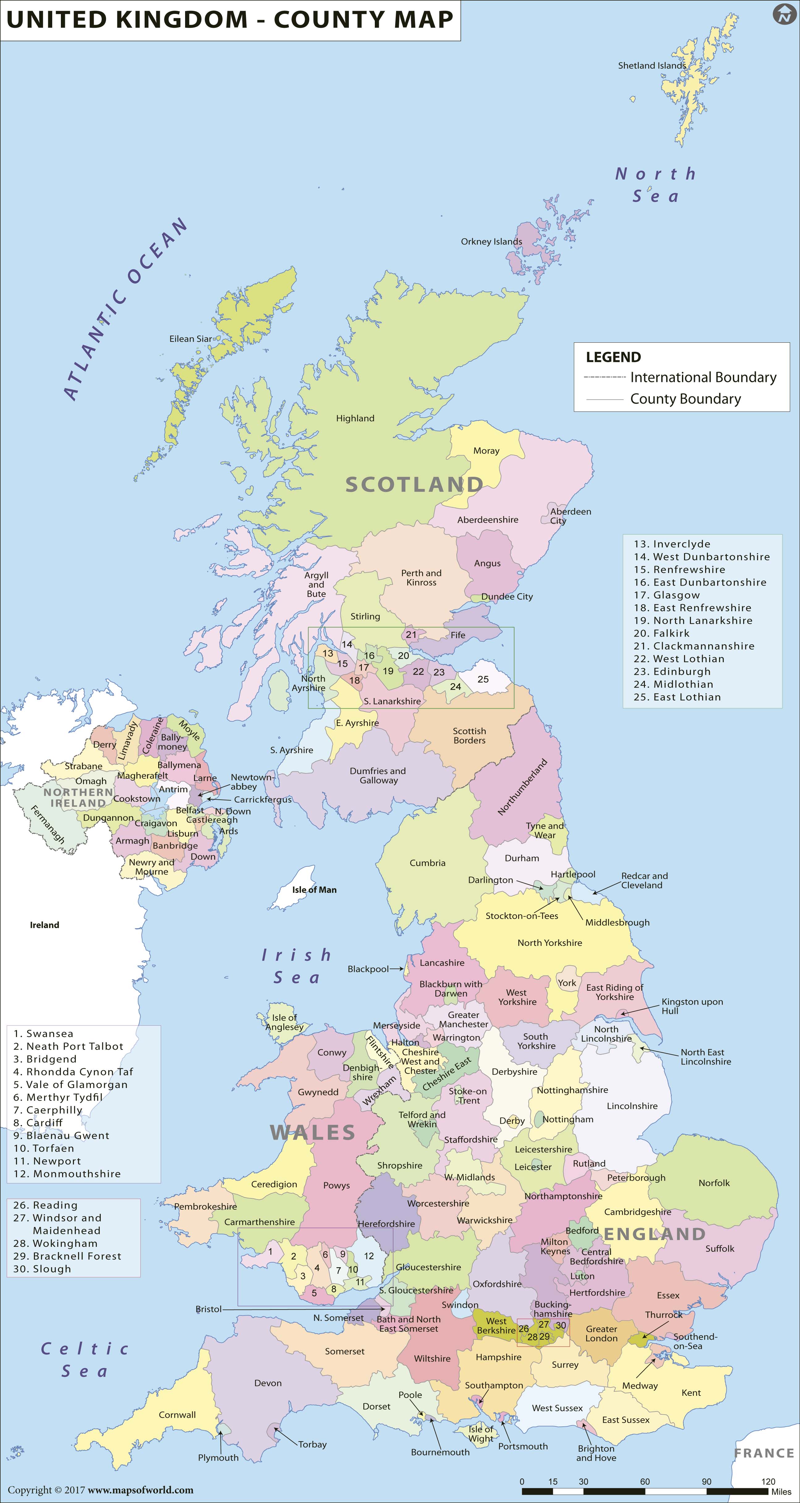 Uk County Map
