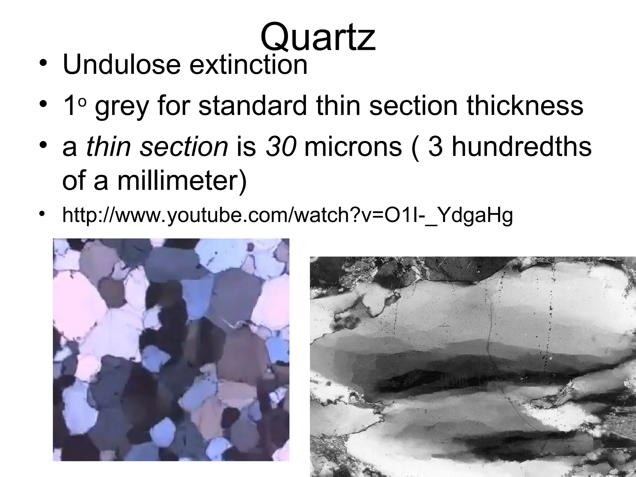 Undulose Extinction Of Quartz