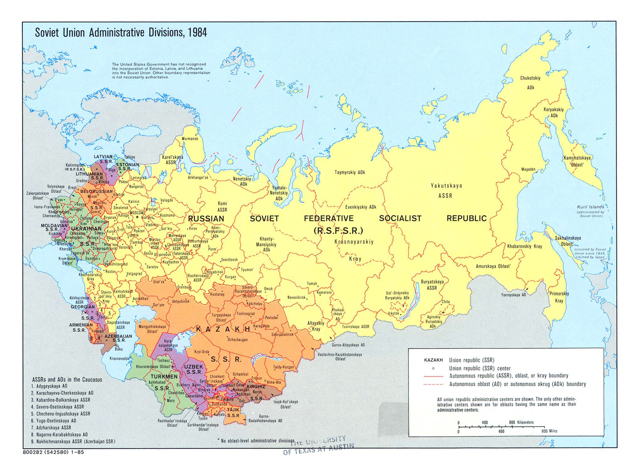 Ussr Country Map