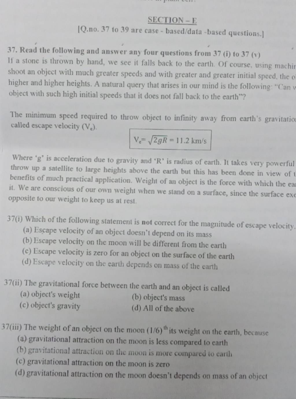 Weight Of An Object On The Moon