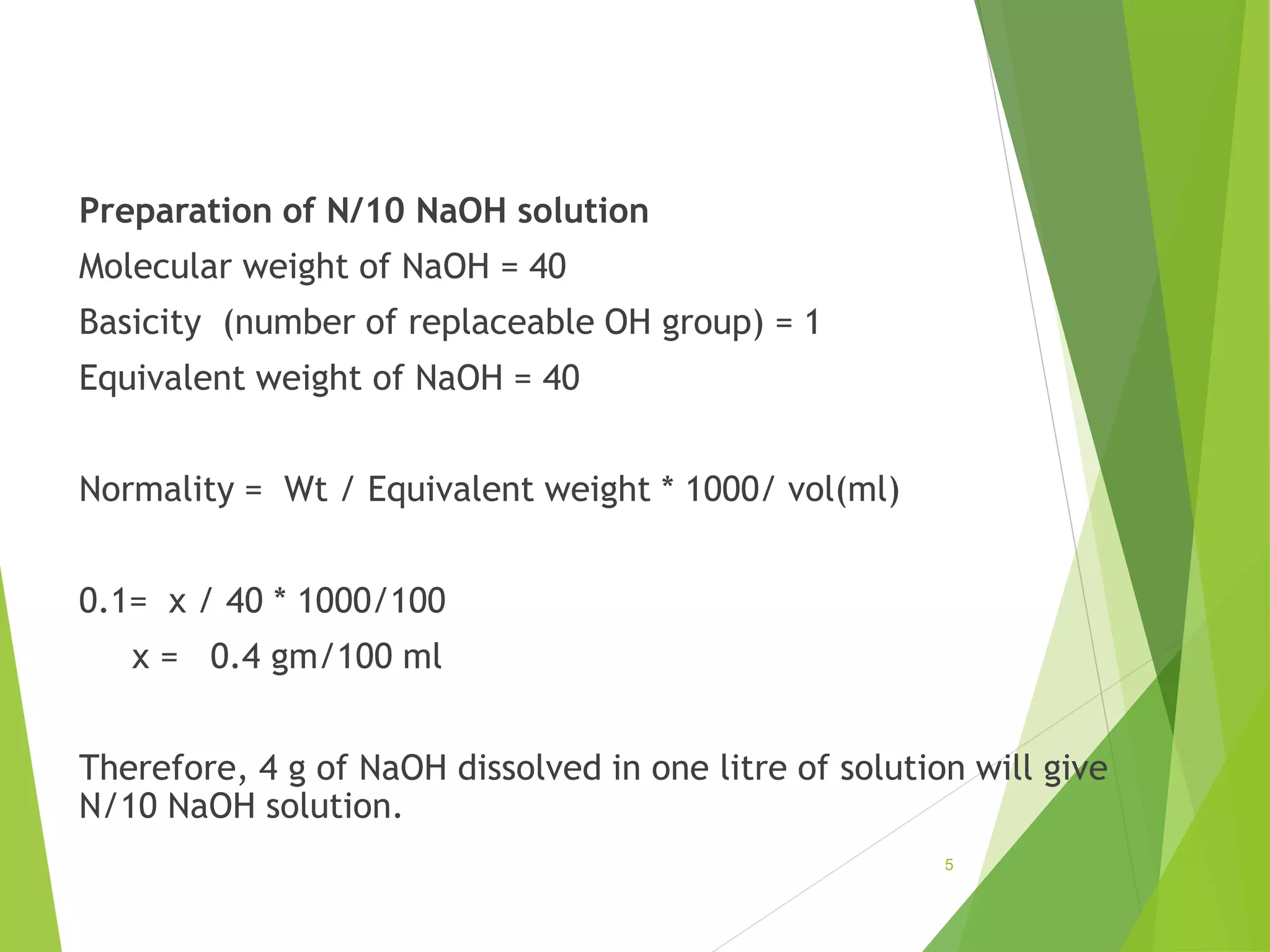 Weight Of Naoh