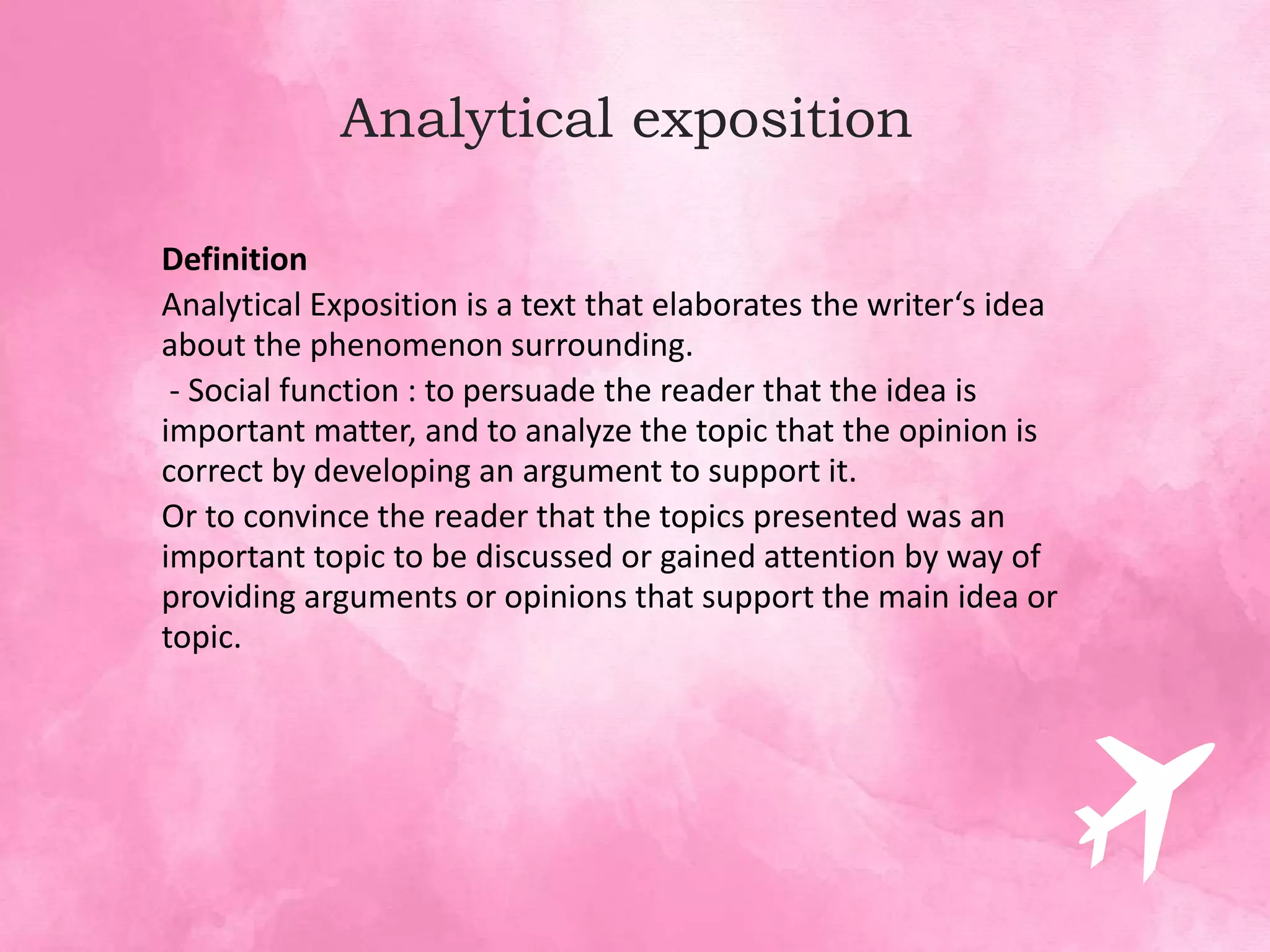 What Is A Analytical Exposition Text