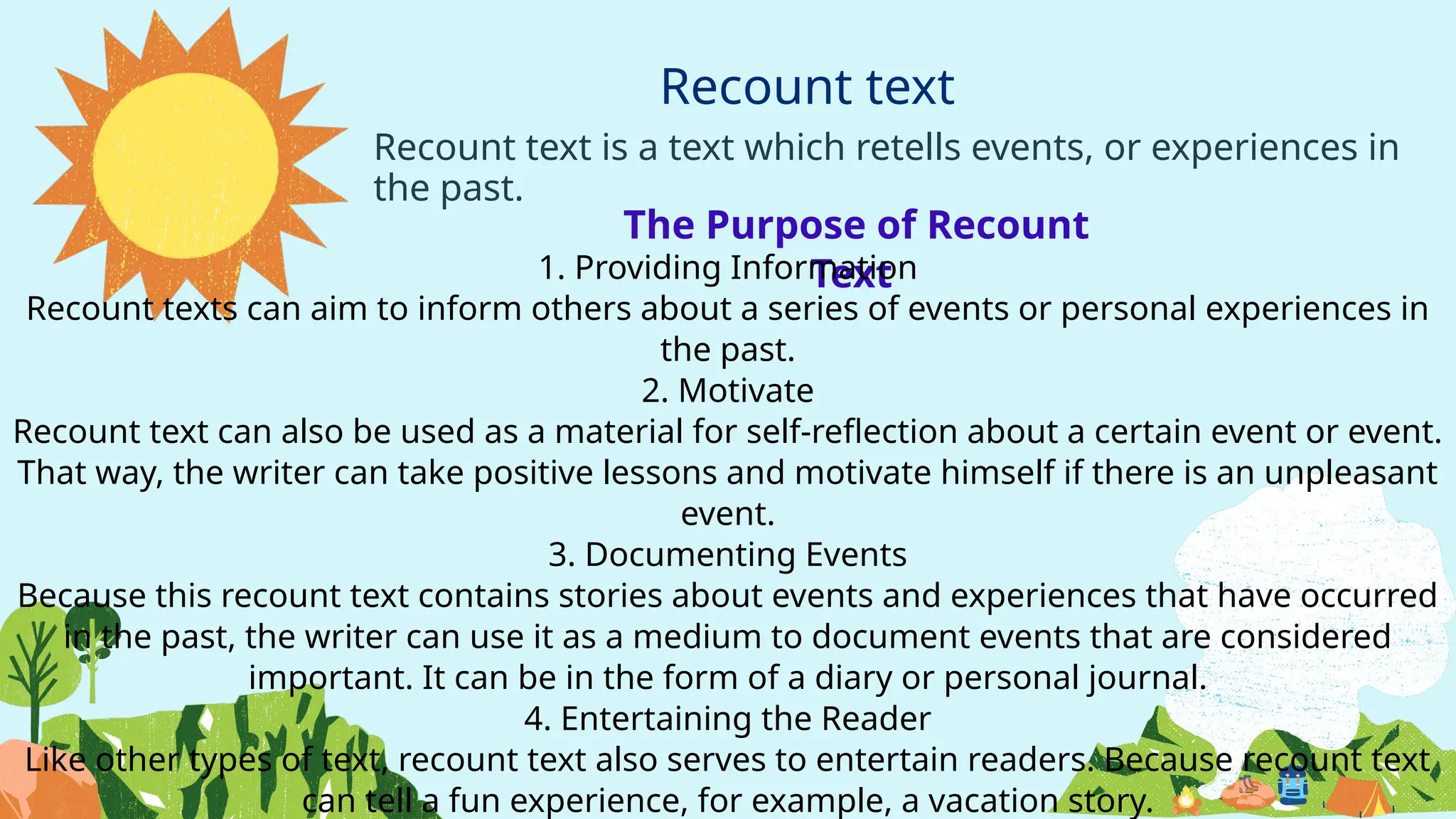 What Is The Definition Of Recount Text