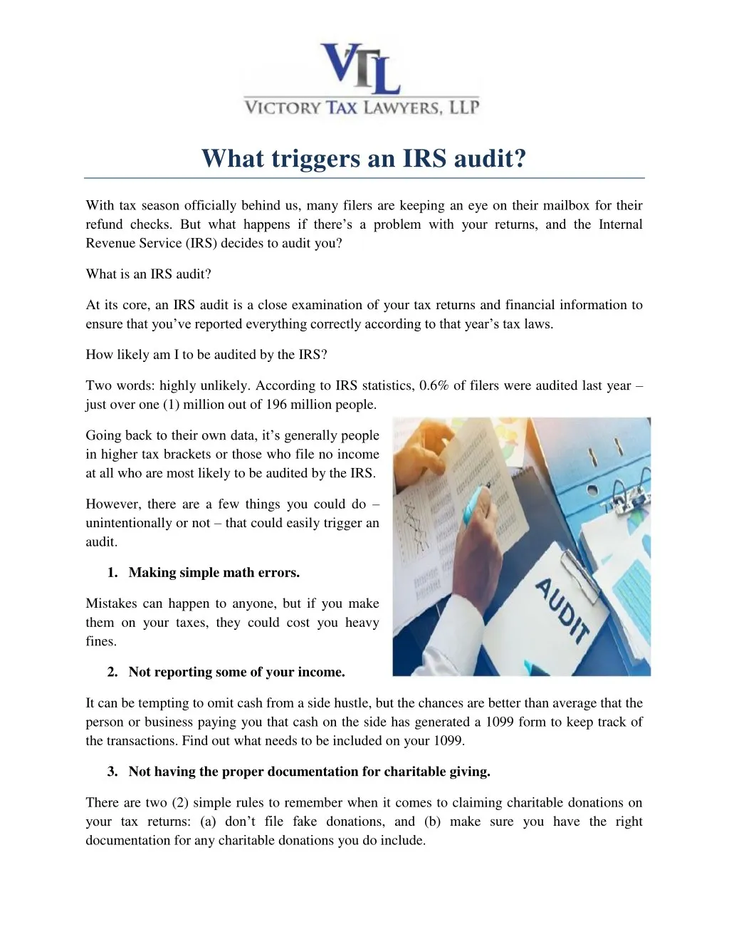 What Triggers An Irs Audit