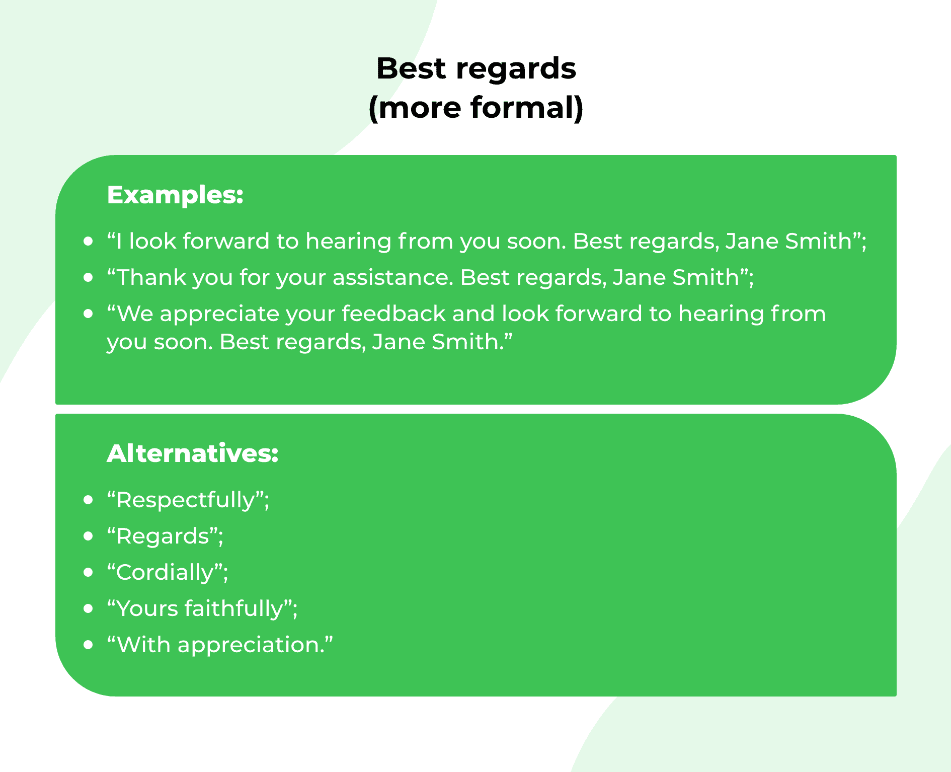 When To Use Best Regards