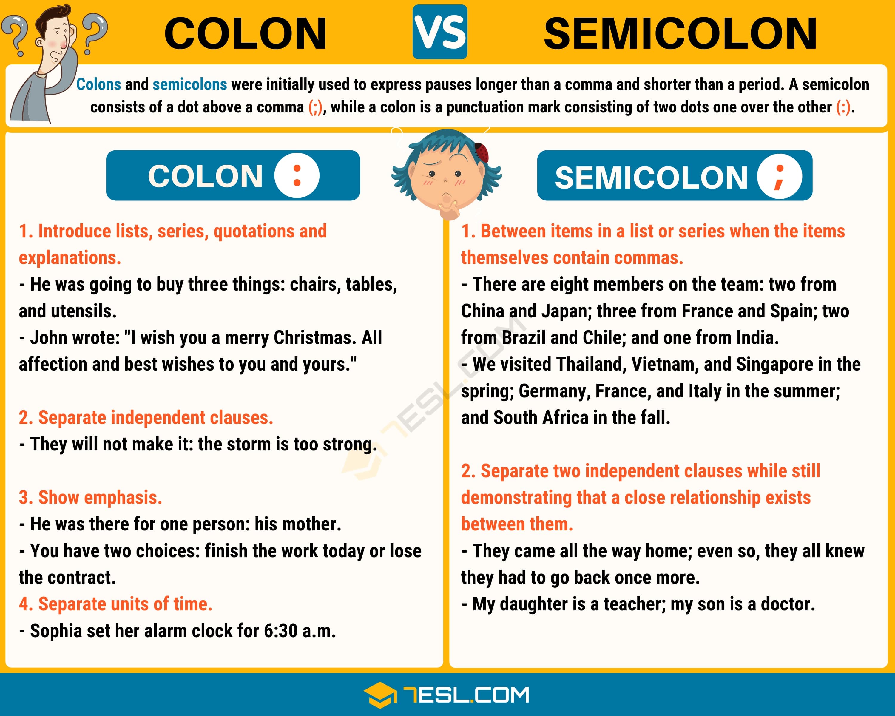 When To Use Colon And Semi Colon