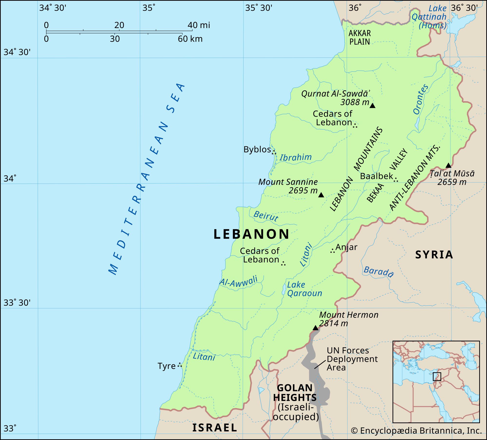 Where Is Located Lebanon