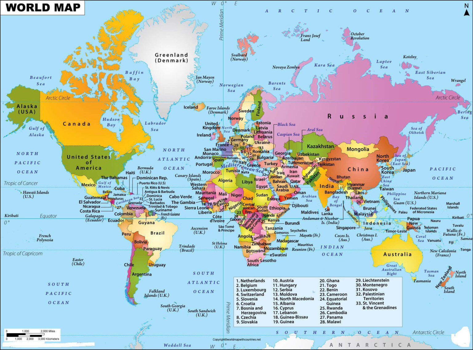 World Map Country Name