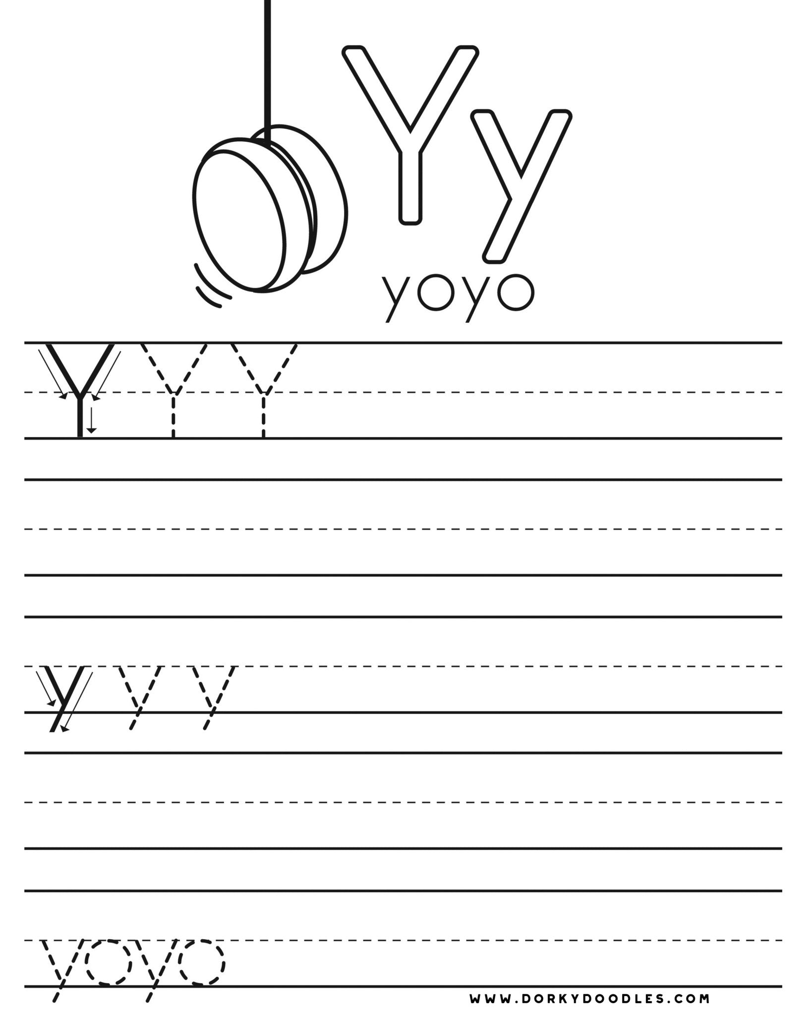 Writing Letter Y